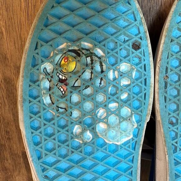 Vans X Spongebob Squarepants Old Skool Sneaker Nickelodeon Smile Patch Sz 8.5/10 - Picture 10 of 12